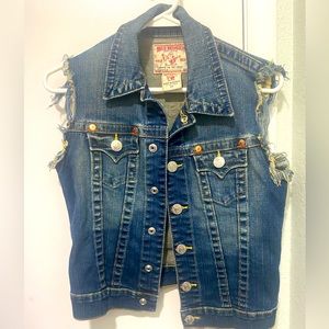 True Religion denim vest